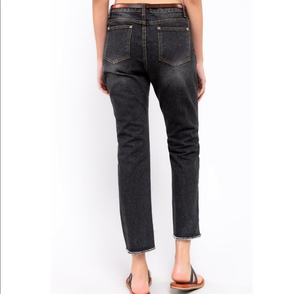 New! POL Black Denim Jeans Distressed w/ Mesh inside - Picture 13 of 13